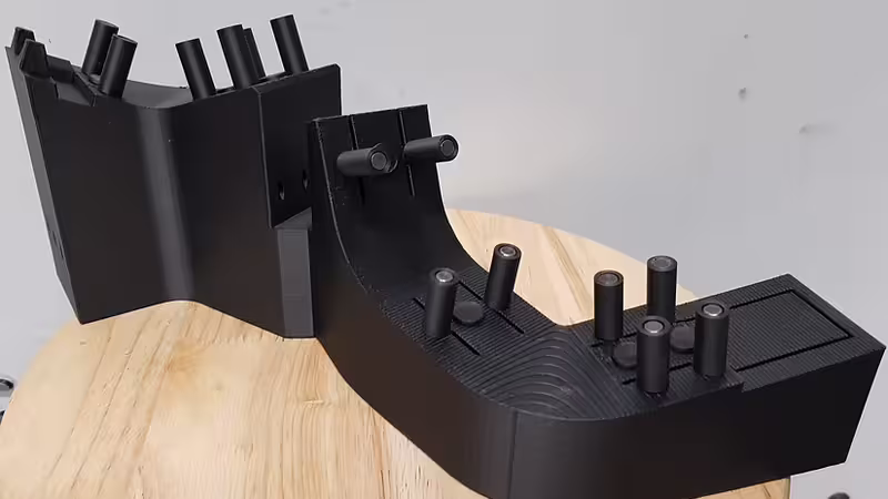 3D printed development gage using Nylon thread with chopped fiber
